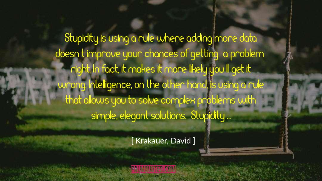 The Stupid quotes by Krakauer, David