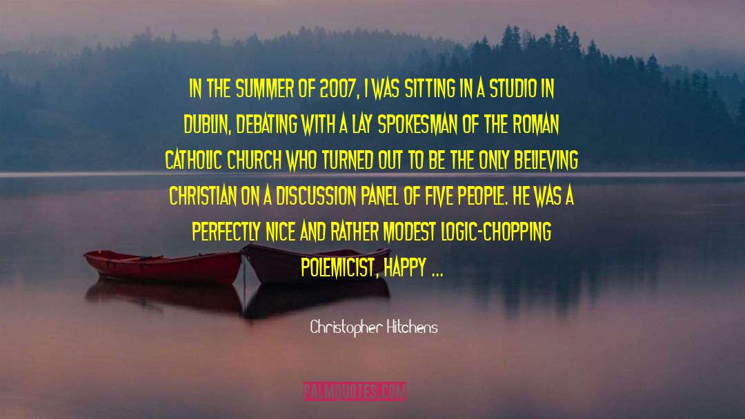 The Summer I Turned Pretty quotes by Christopher Hitchens