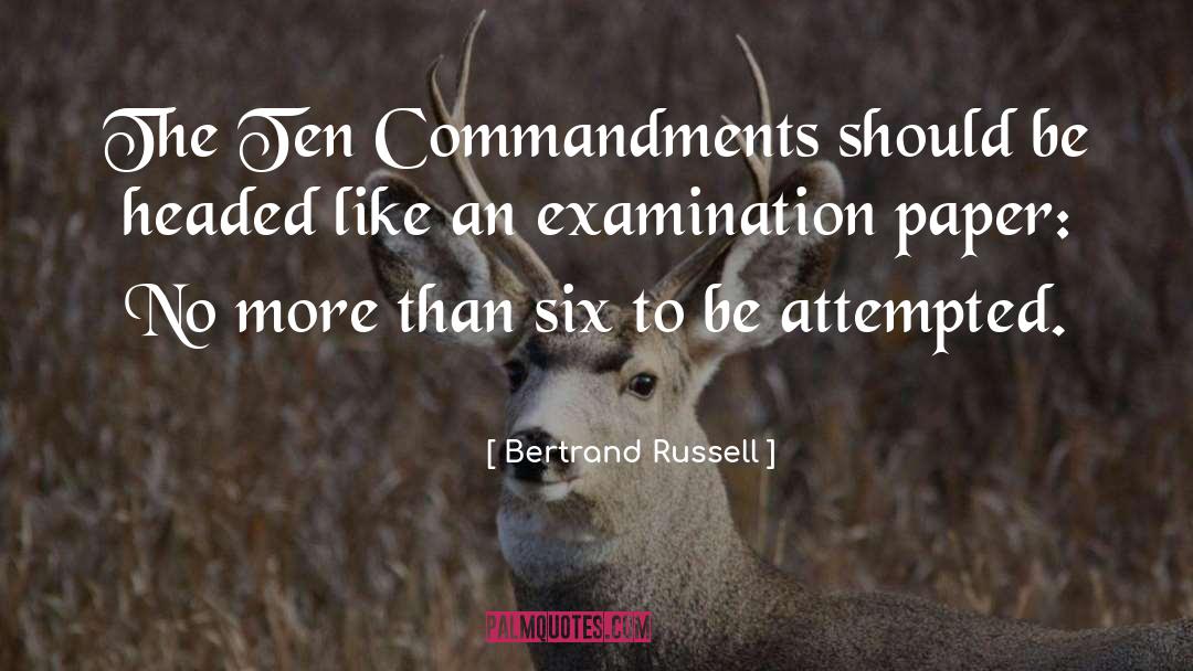 The Ten Commandments quotes by Bertrand Russell