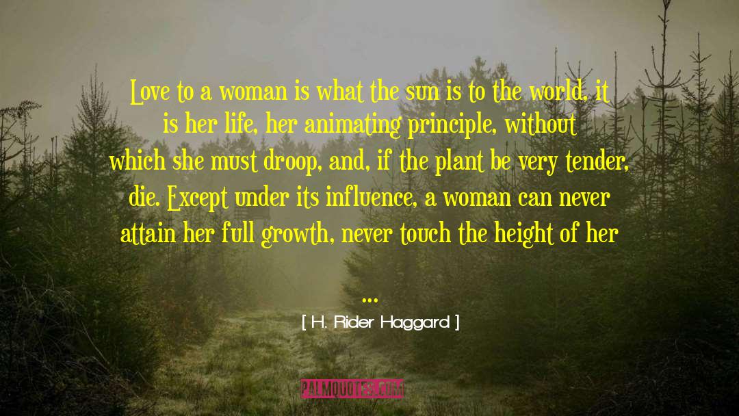 The Touch Of A Woman quotes by H. Rider Haggard