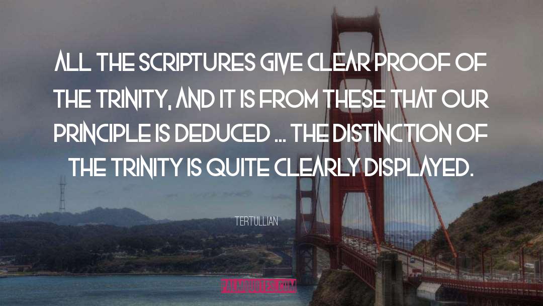 The Trinity quotes by Tertullian
