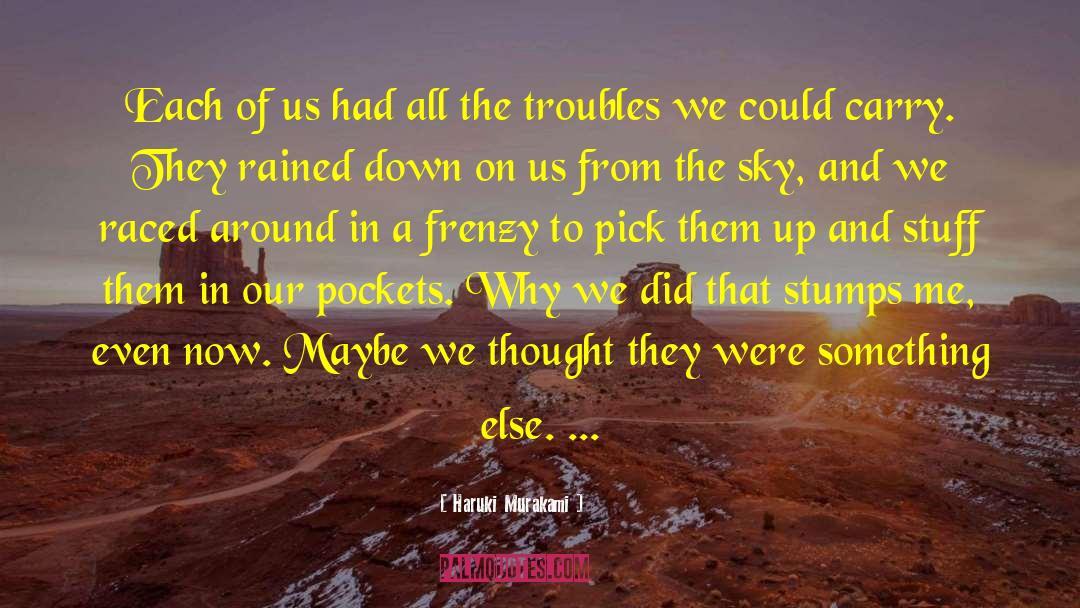 The Troubles quotes by Haruki Murakami