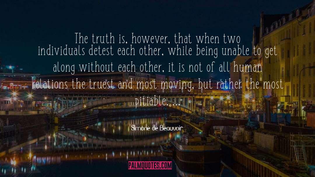 The Truth Is quotes by Simone De Beauvoir