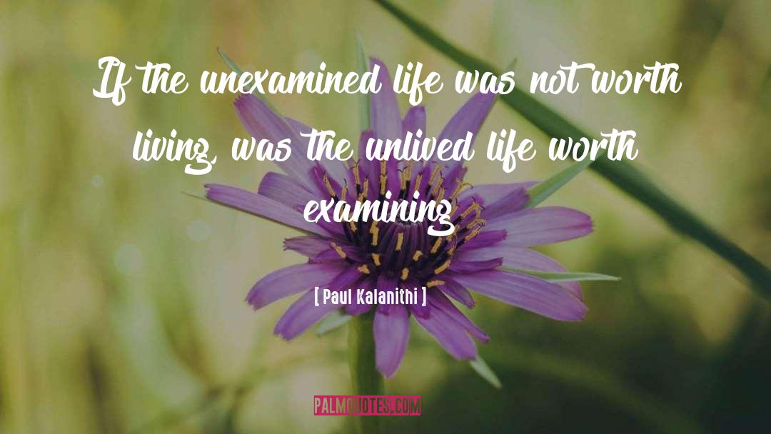 The Unexamined Life quotes by Paul Kalanithi