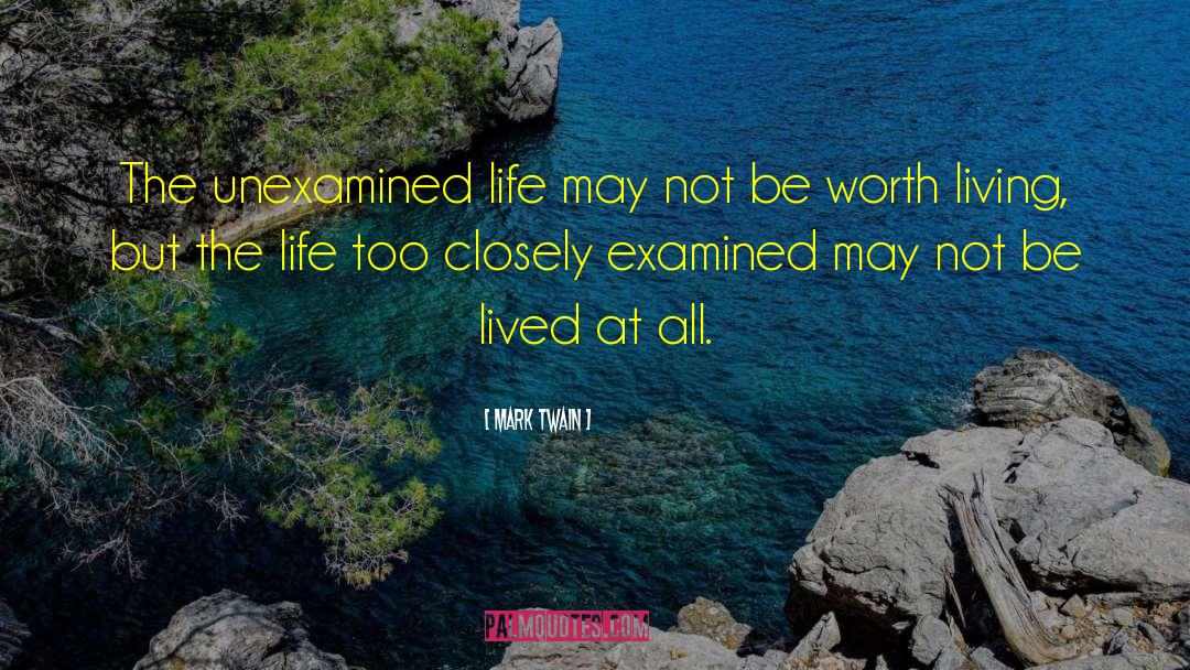 The Unexamined Life quotes by Mark Twain