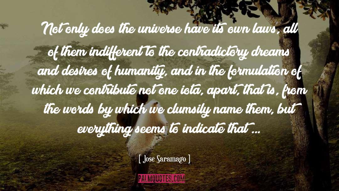 The Universe quotes by Jose Saramago