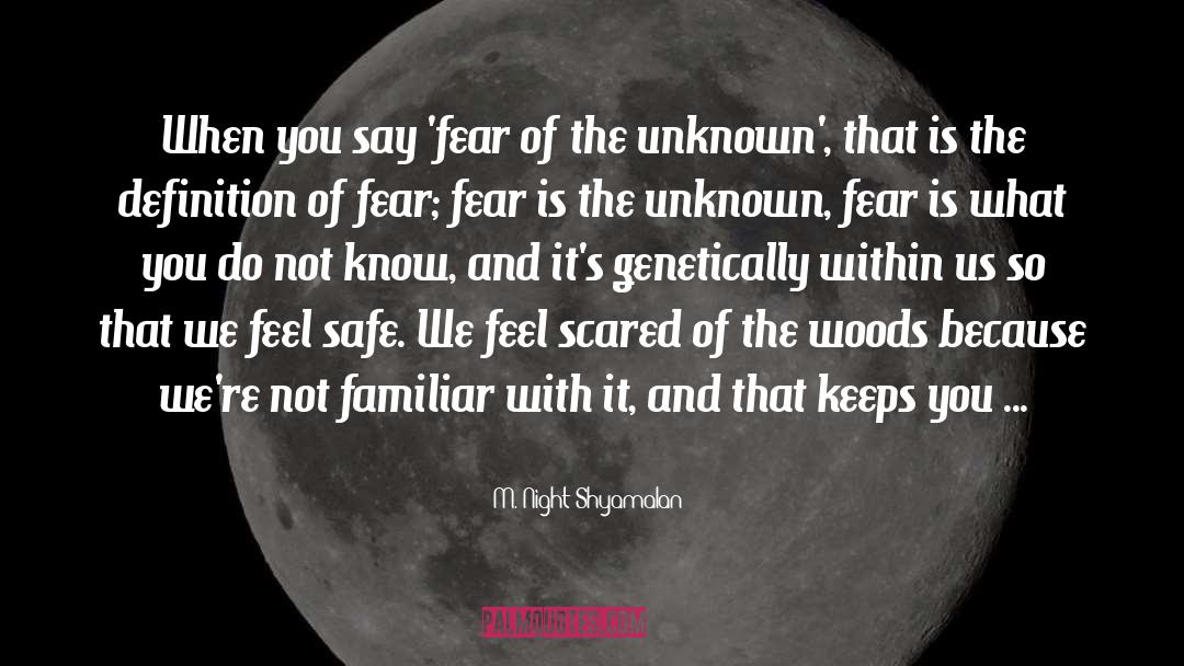 The Unknown quotes by M. Night Shyamalan