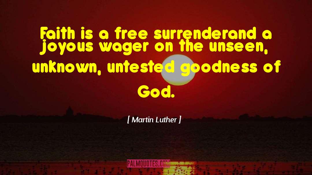The Unseen quotes by Martin Luther