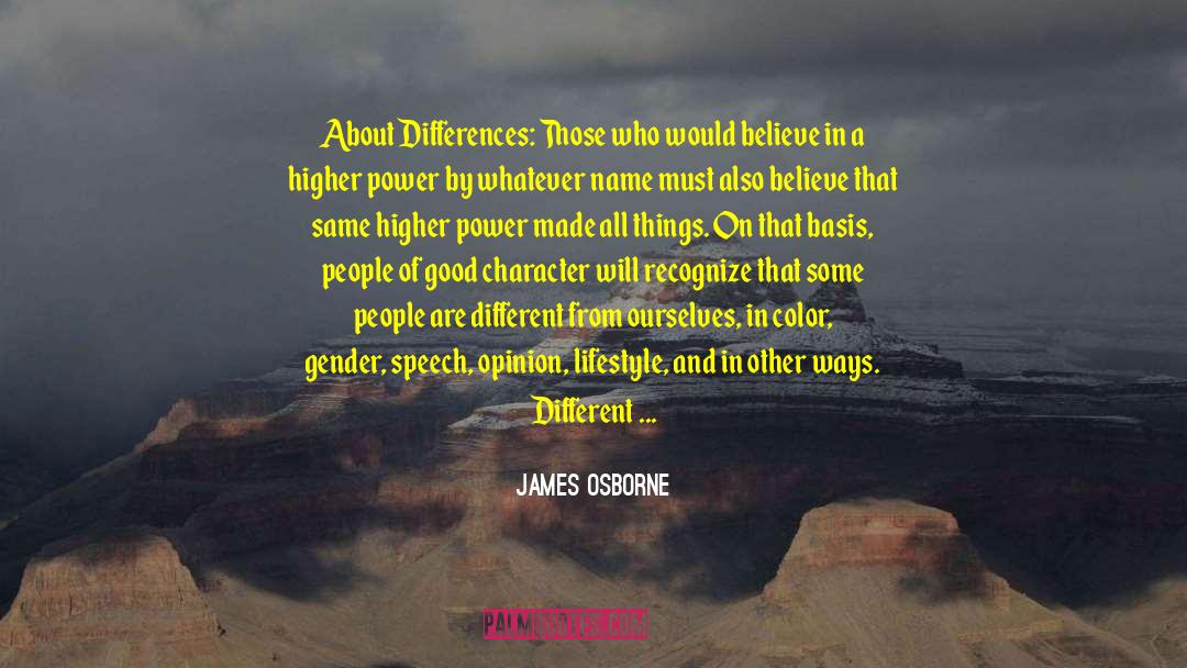 The Value Of Differences quotes by James Osborne