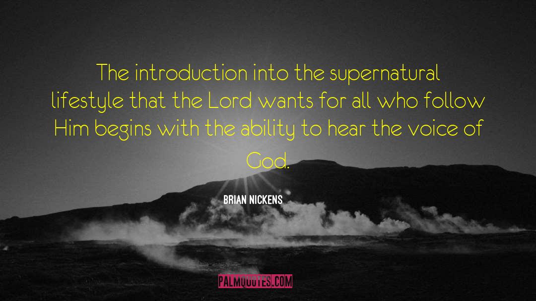 The Voice Of God quotes by Brian Nickens