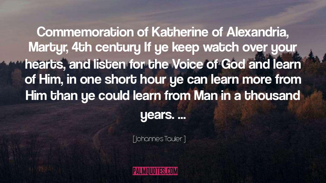 The Voice Of God quotes by Johannes Tauler