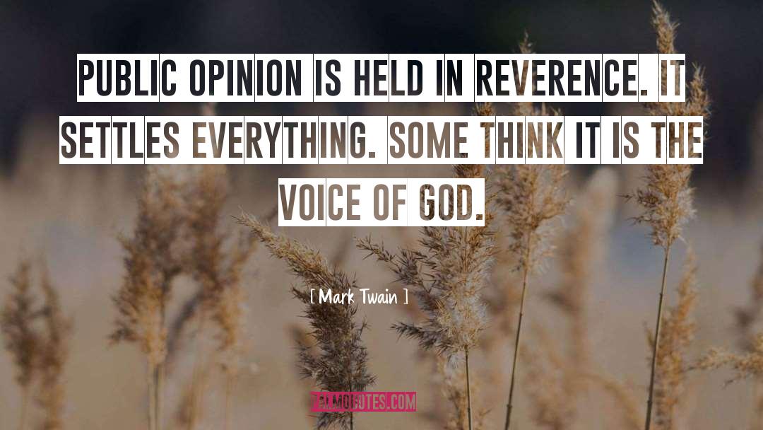 The Voice Of God quotes by Mark Twain