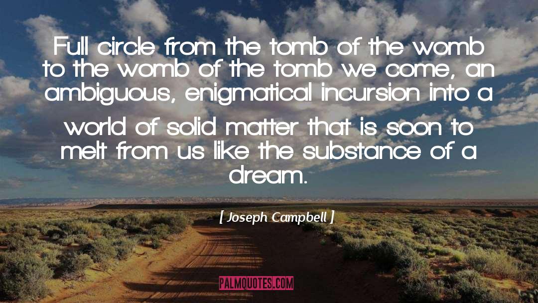 The Womb quotes by Joseph Campbell