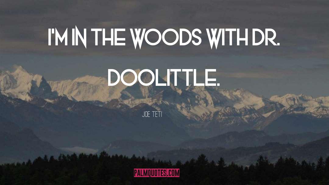 The Woods quotes by Joe Teti