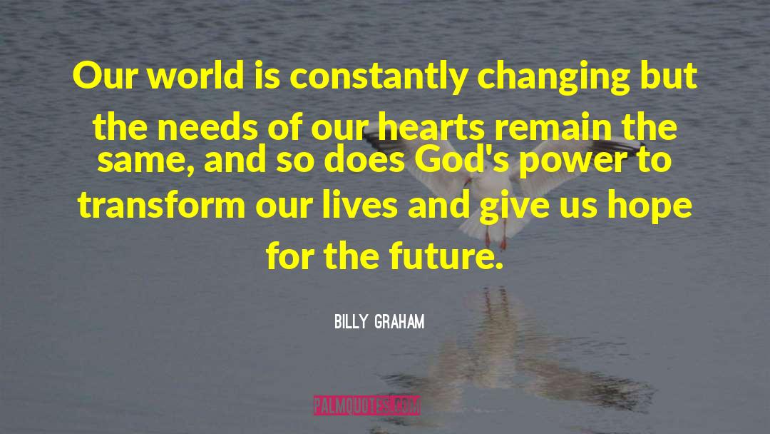 The World Constantly Changing quotes by Billy Graham