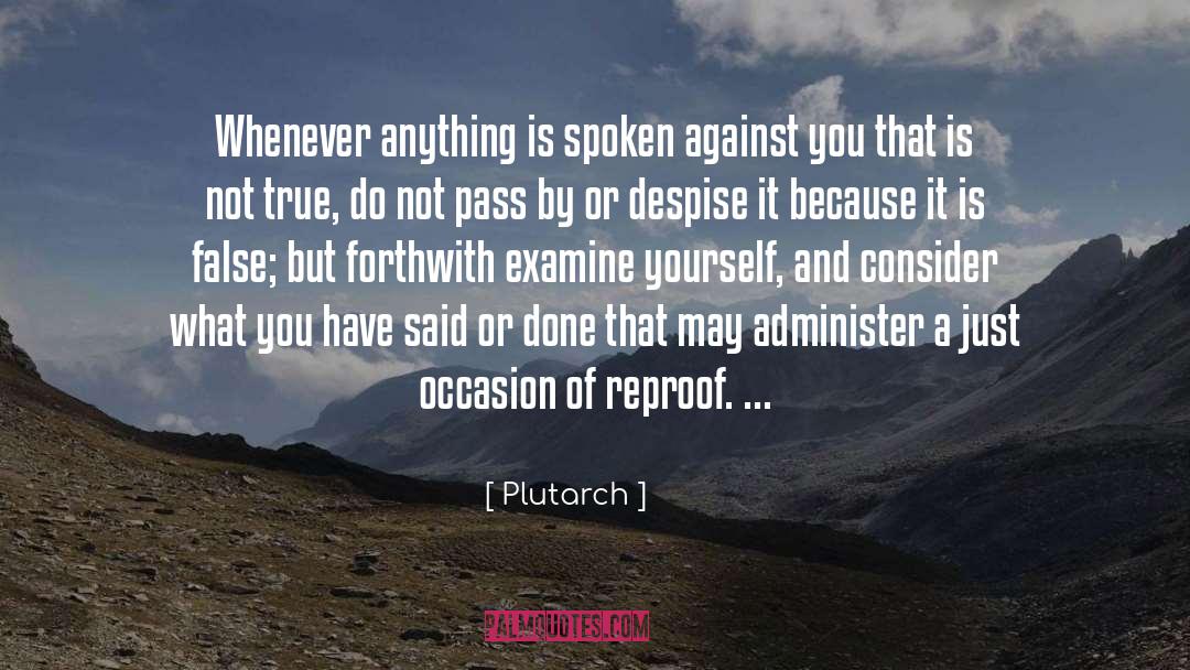 Theatergoers Reproof quotes by Plutarch