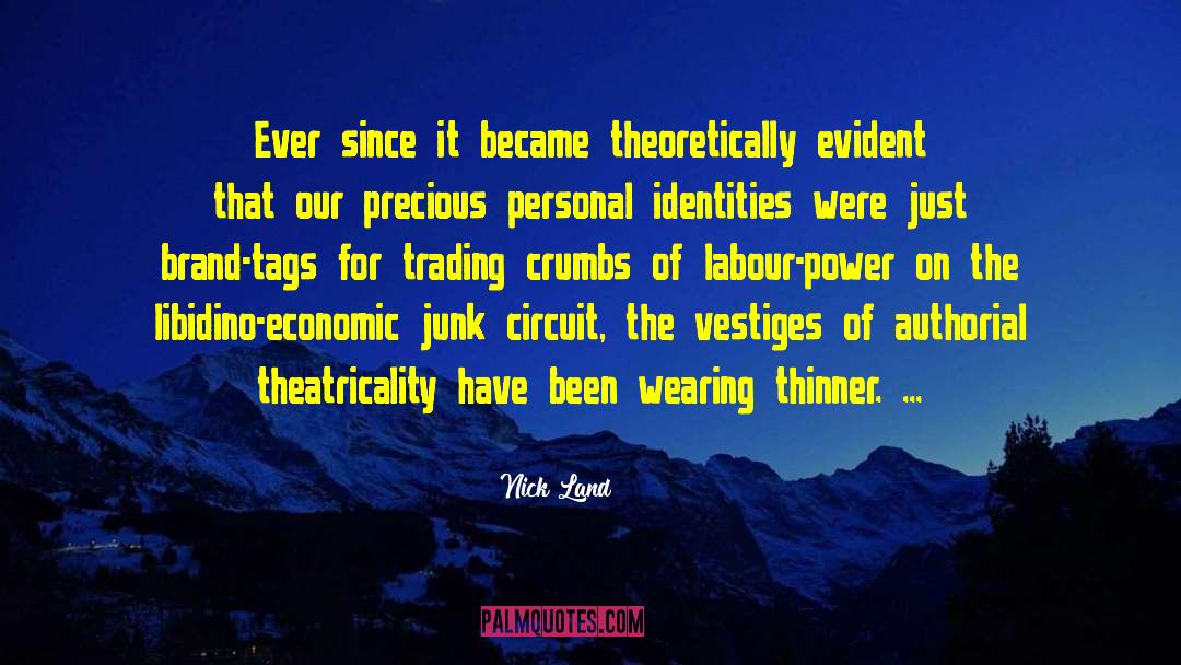 Theatricality quotes by Nick Land