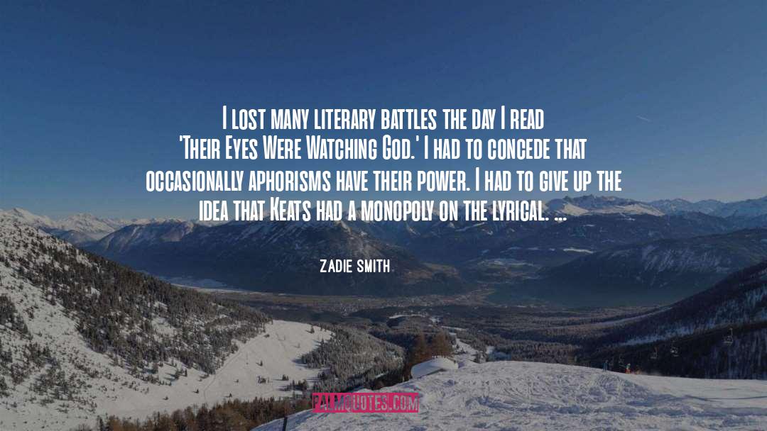 Their Eyes Were Watching God Chapter 11 quotes by Zadie Smith