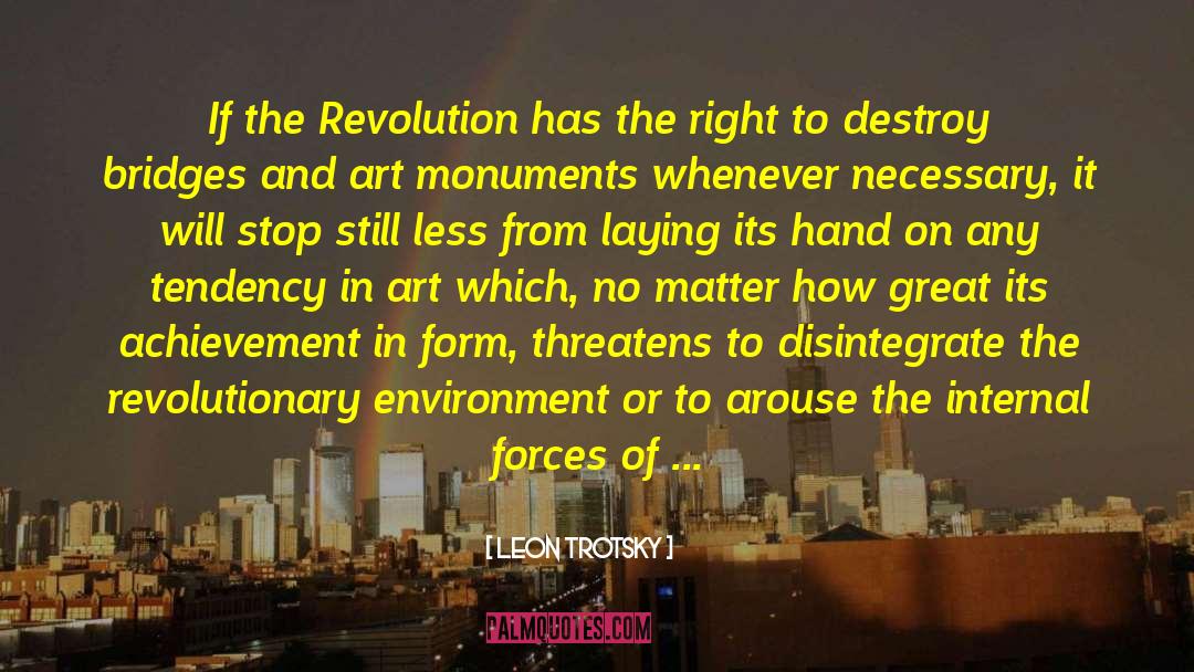 Theme Of A Hostile Environment quotes by Leon Trotsky