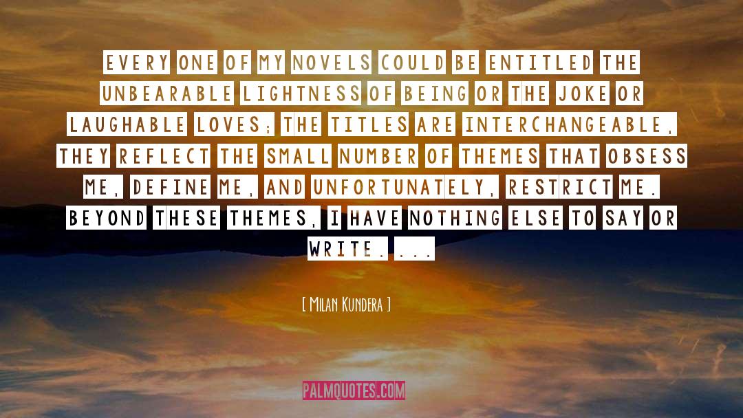 Themes quotes by Milan Kundera