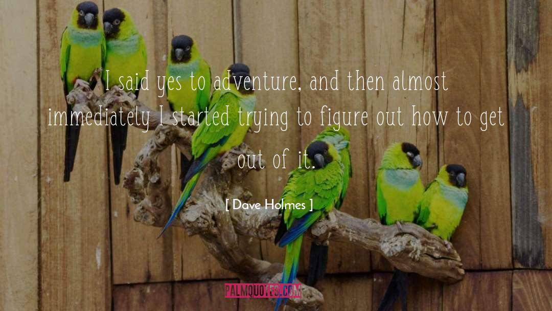 Then quotes by Dave Holmes