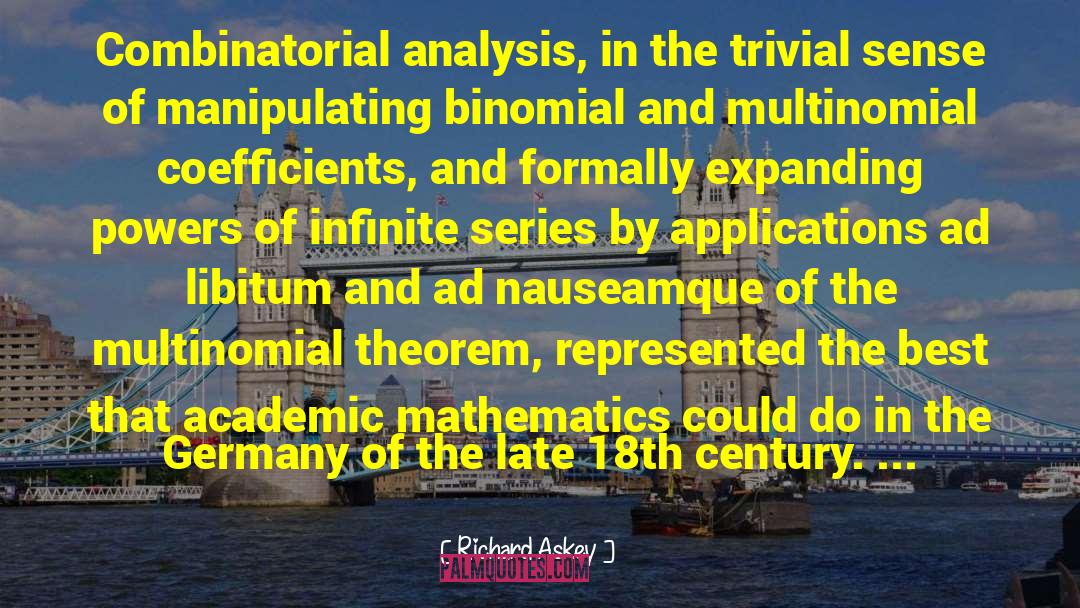 Theorem quotes by Richard Askey