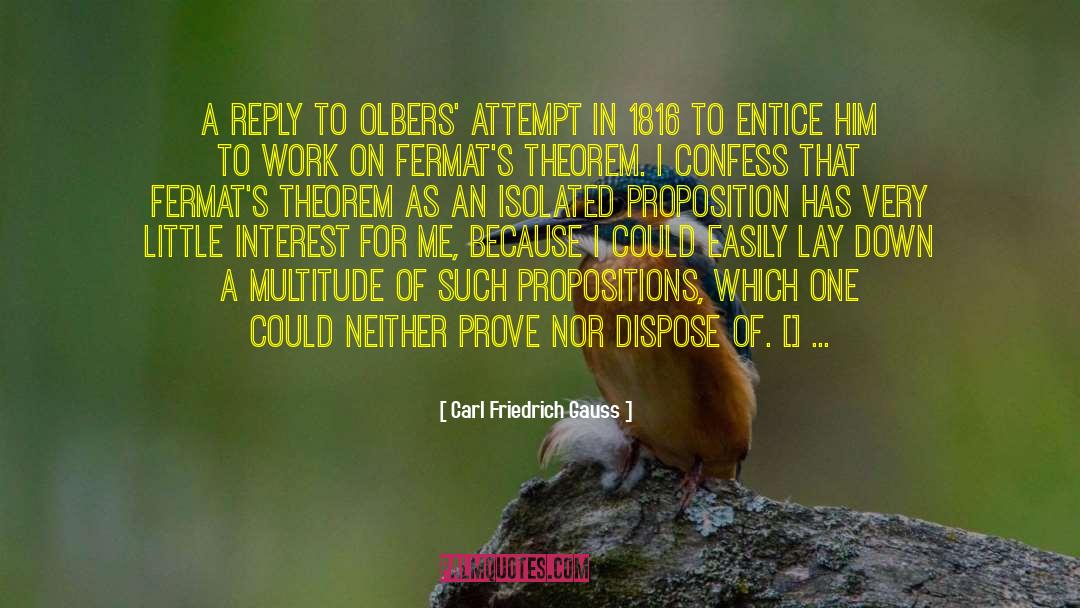 Theorem quotes by Carl Friedrich Gauss