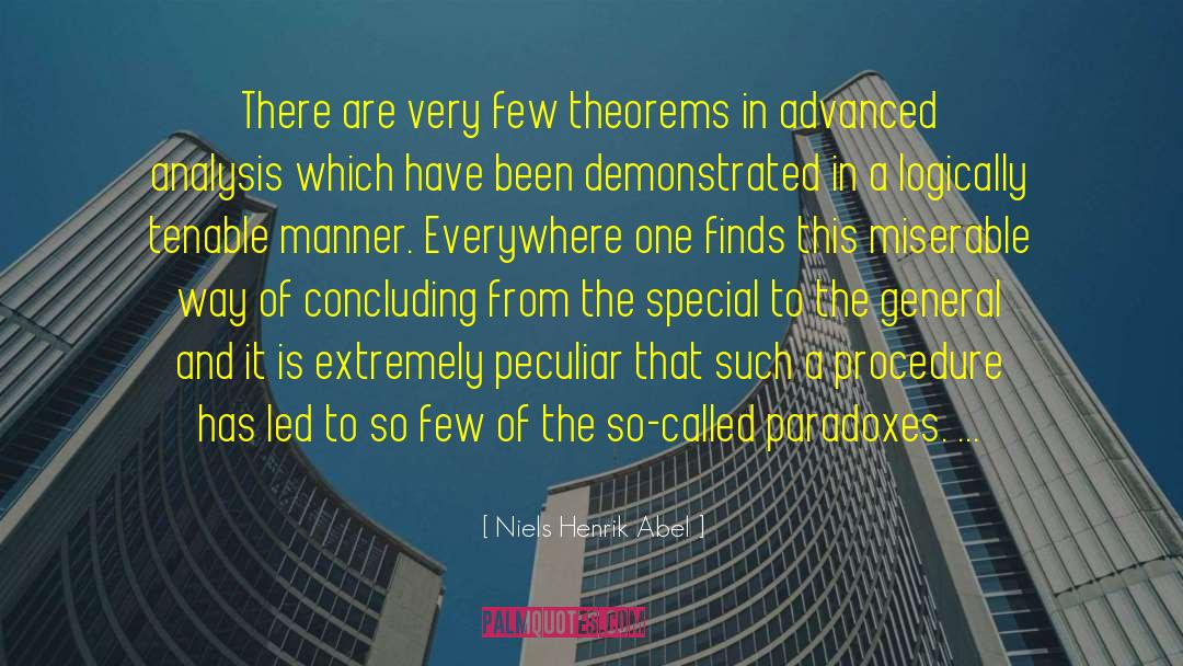 Theorems quotes by Niels Henrik Abel