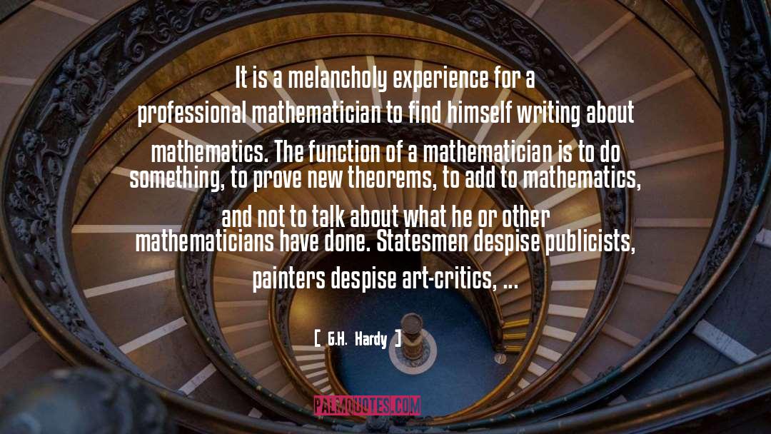 Theorems quotes by G.H. Hardy
