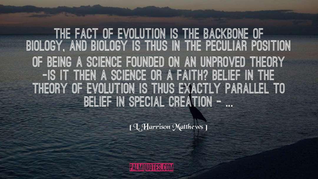 Theory Of Evolution quotes by L. Harrison Matthews