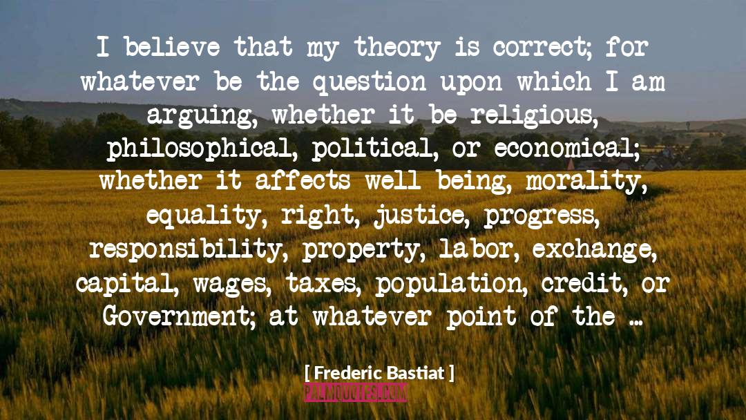 Theory Of Religious Economy quotes by Frederic Bastiat