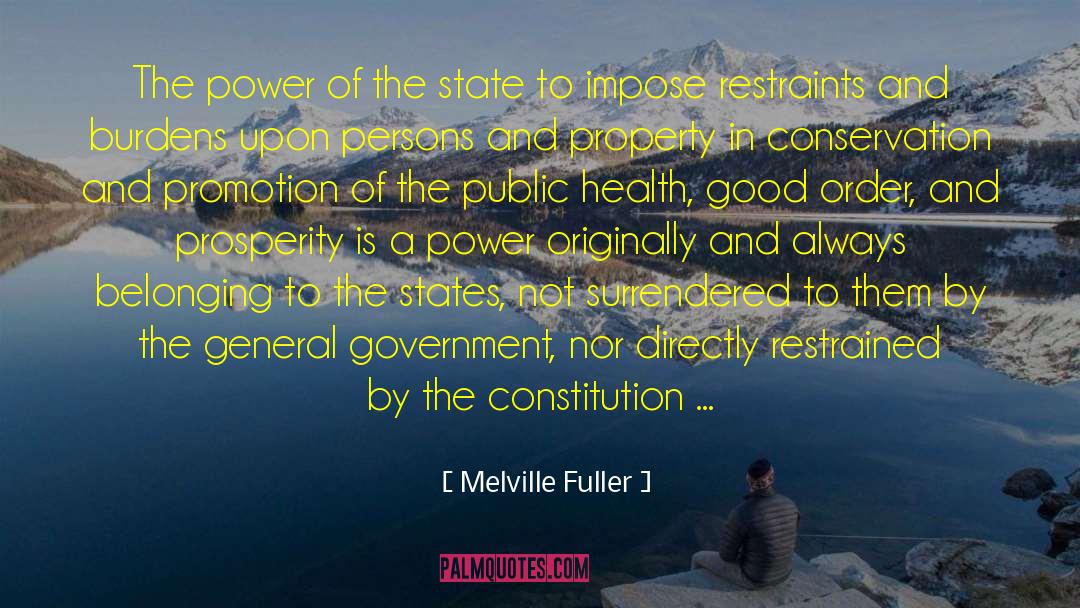 Therapeutic State quotes by Melville Fuller