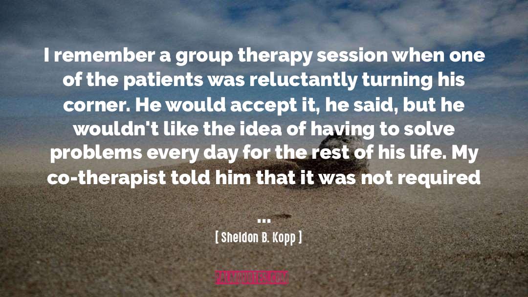 Therapist Self Carere quotes by Sheldon B. Kopp