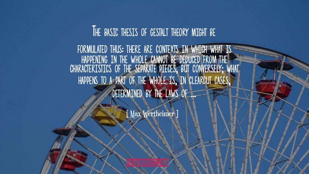 Thesis quotes by Max Wertheimer