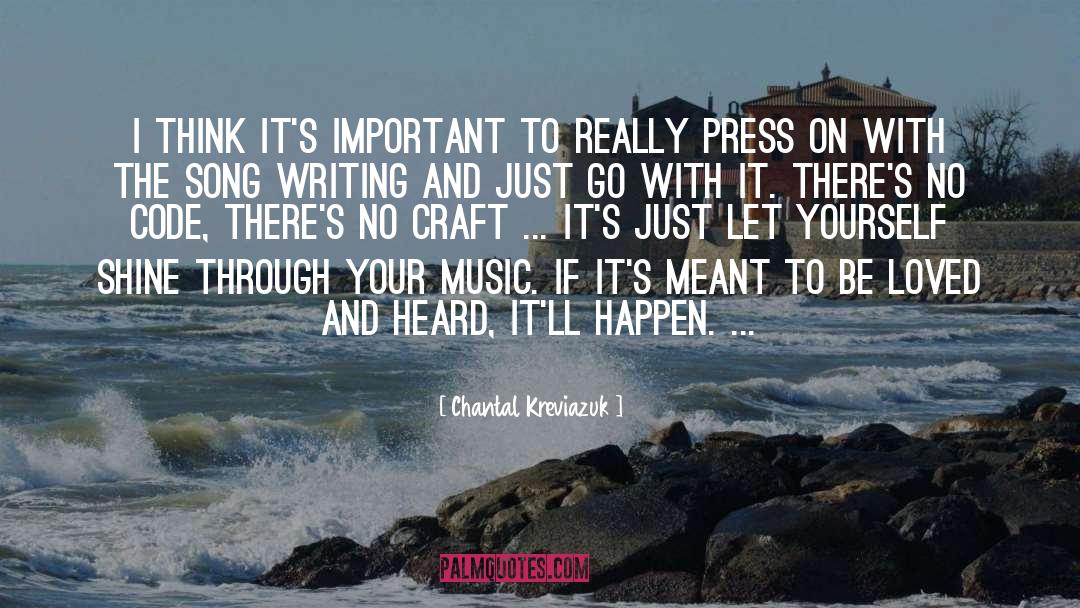 Thesz Press quotes by Chantal Kreviazuk