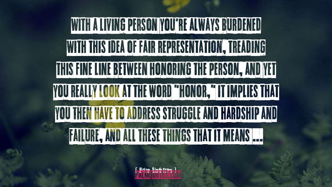 Thin Line Between Life And Death quotes by Brian Lindstrom