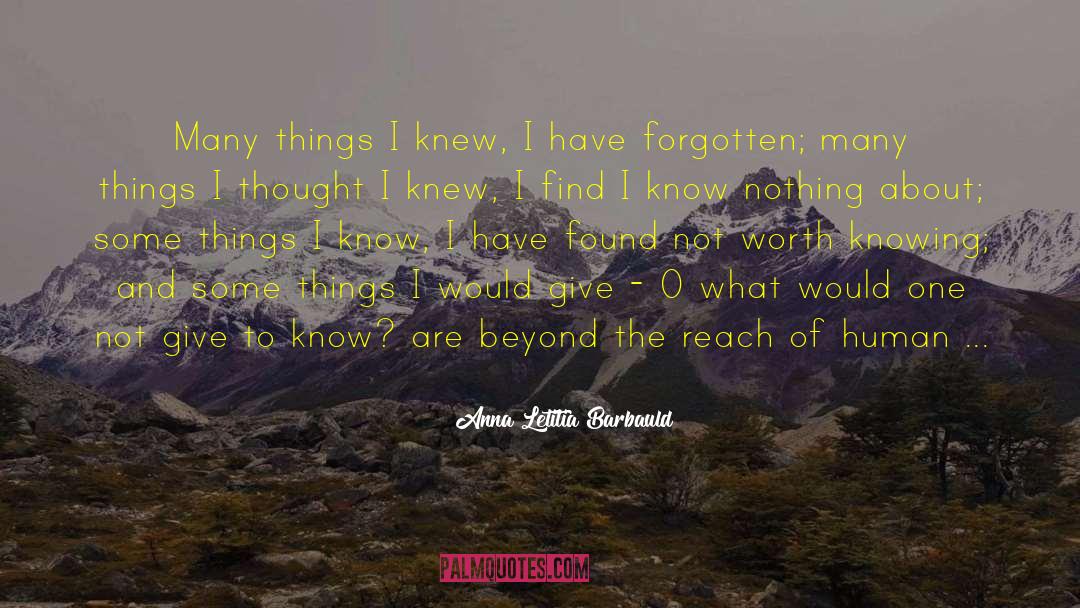 Things I Know quotes by Anna Letitia Barbauld