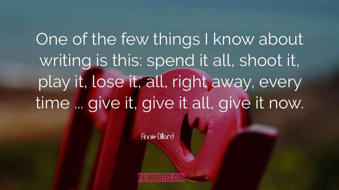 Things I Know quotes by Annie Dillard