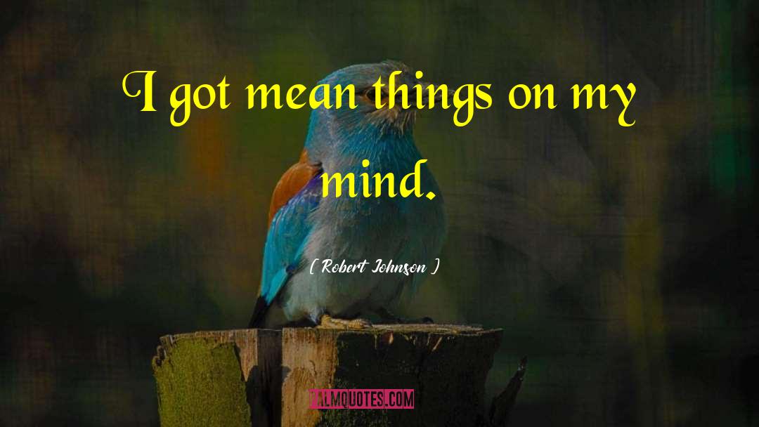 Things On My Mind quotes by Robert Johnson