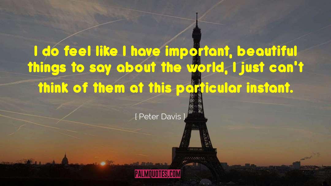 Things To Say quotes by Peter Davis