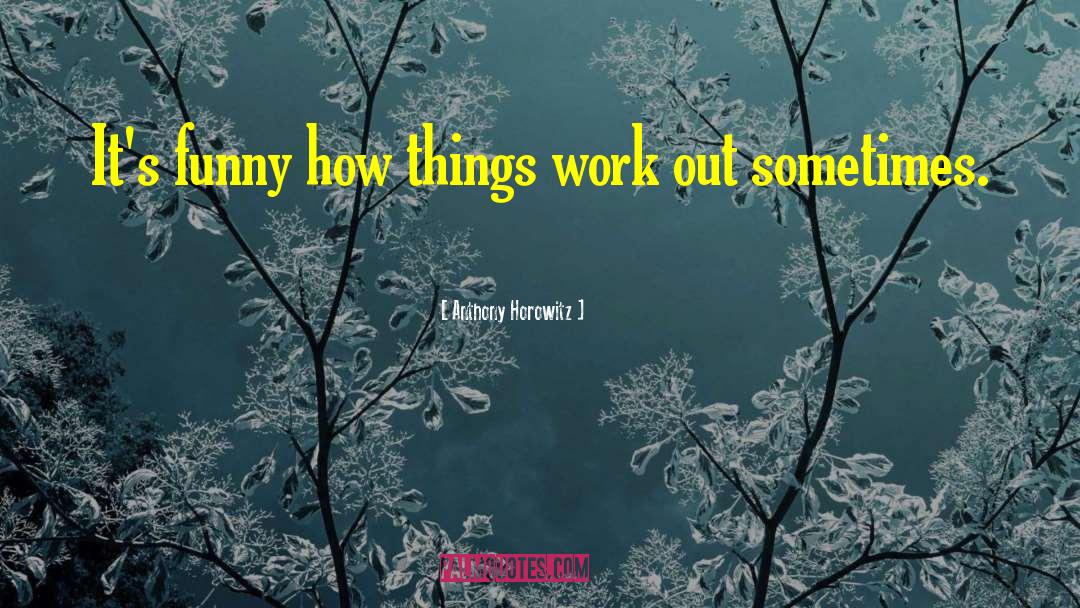 Things Work Out quotes by Anthony Horowitz