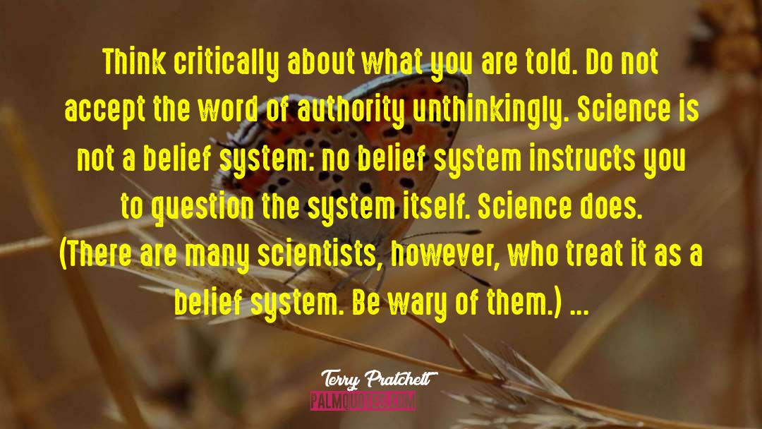 Think Critically quotes by Terry Pratchett