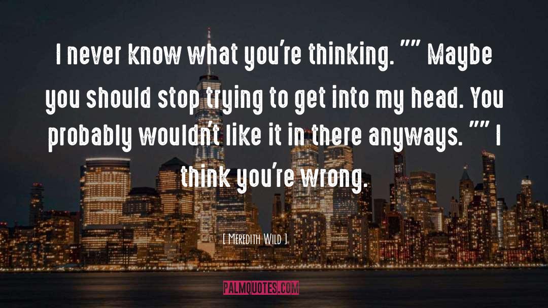 Think You Know Someone quotes by Meredith Wild