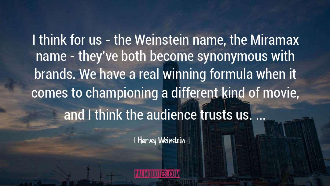 Thinking Different quotes by Harvey Weinstein