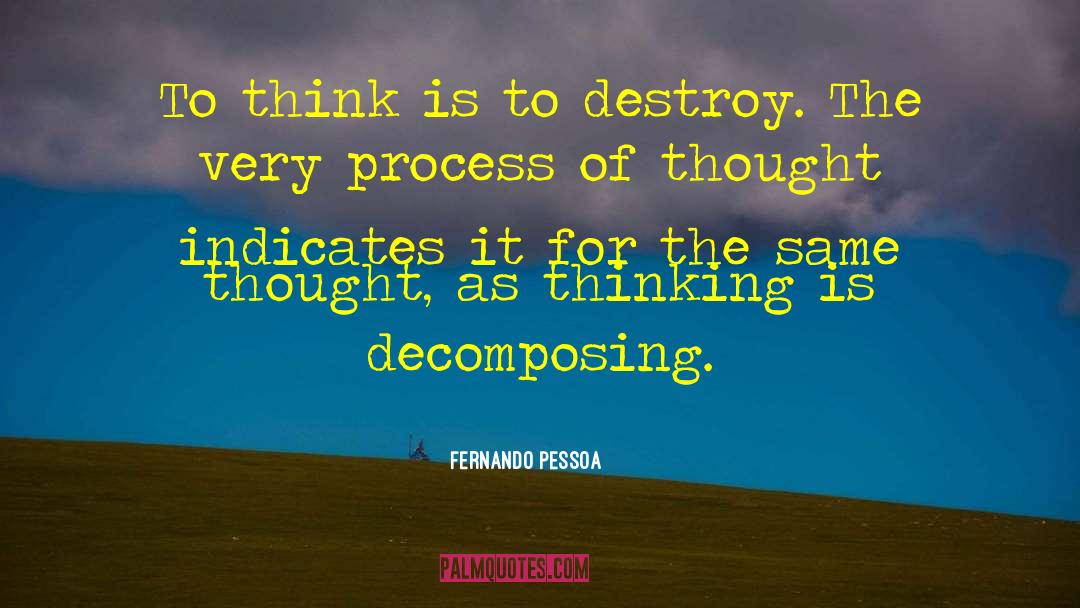 Thinking Process quotes by Fernando Pessoa