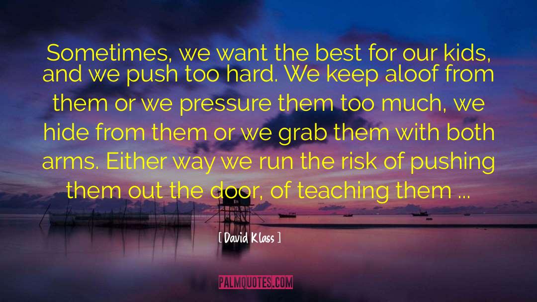 Thinking Too Much quotes by David Klass