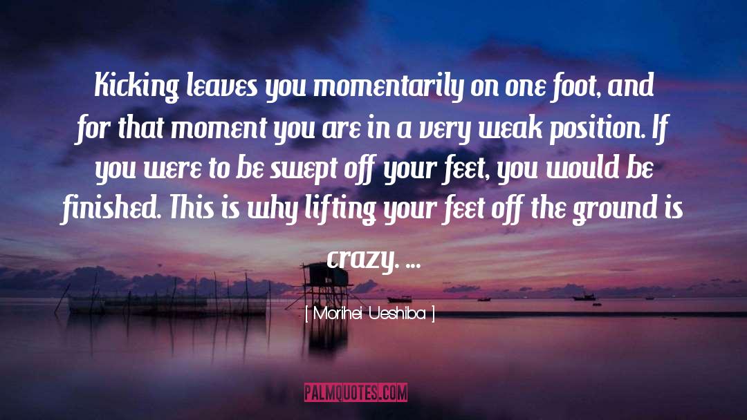 Thinking You Are Crazy quotes by Morihei Ueshiba