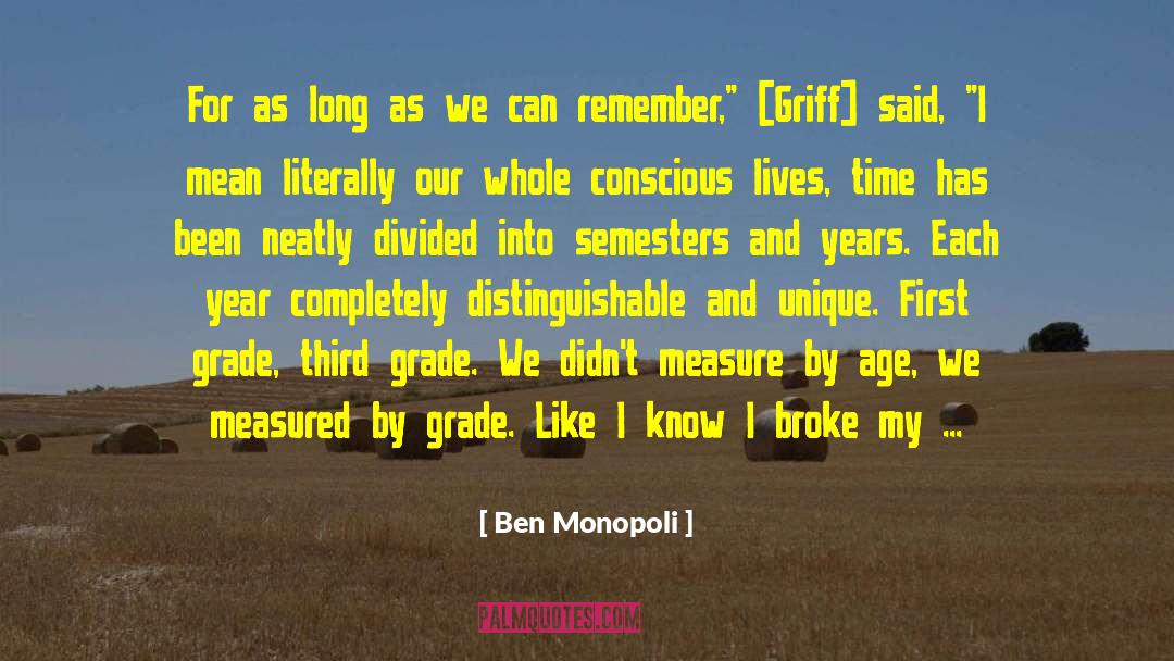Third Grade quotes by Ben Monopoli