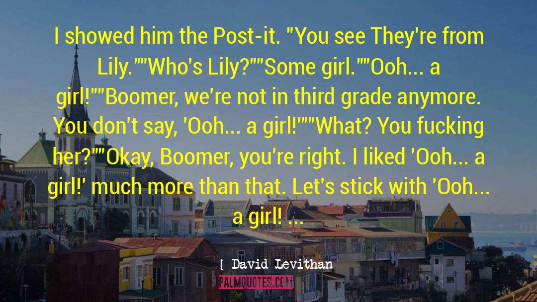Third Grade quotes by David Levithan