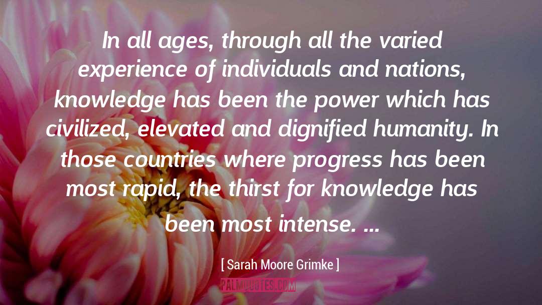 Thirst For Knowledge quotes by Sarah Moore Grimke